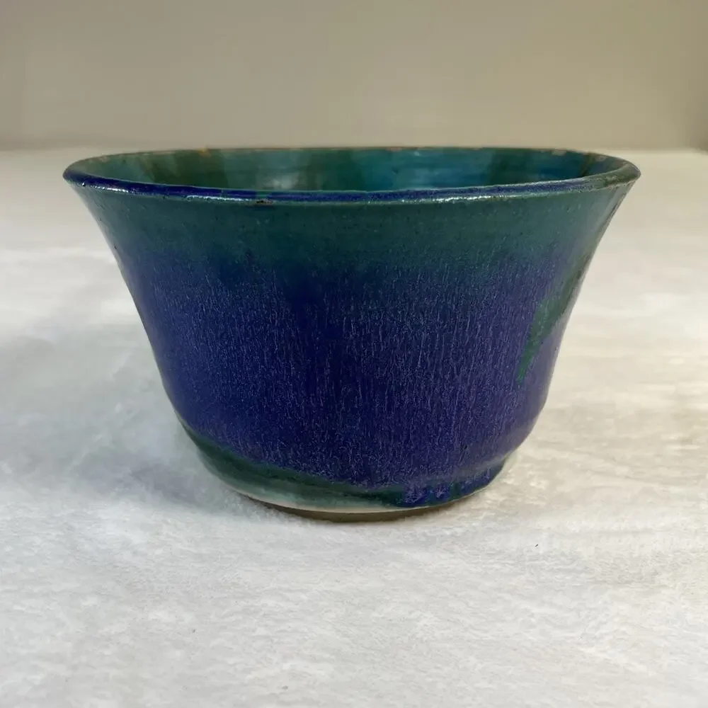 Studio Art Pottery Bowl Hand Thrown Signed Glazed 4